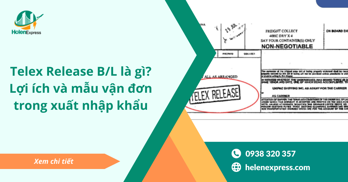 Telex Release B/L là gì? Lợi ích và mẫu vận đơn trong xuất nhập khẩu