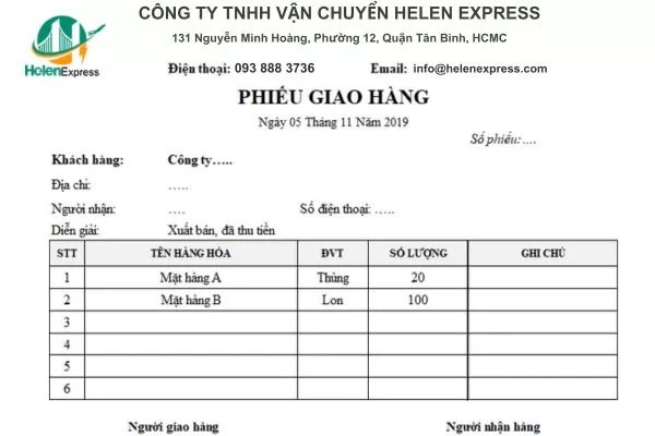 Ký gửi hàng hóa là gì? Chi tiết cách làm mẫu phiếu gửi hàng hóa 