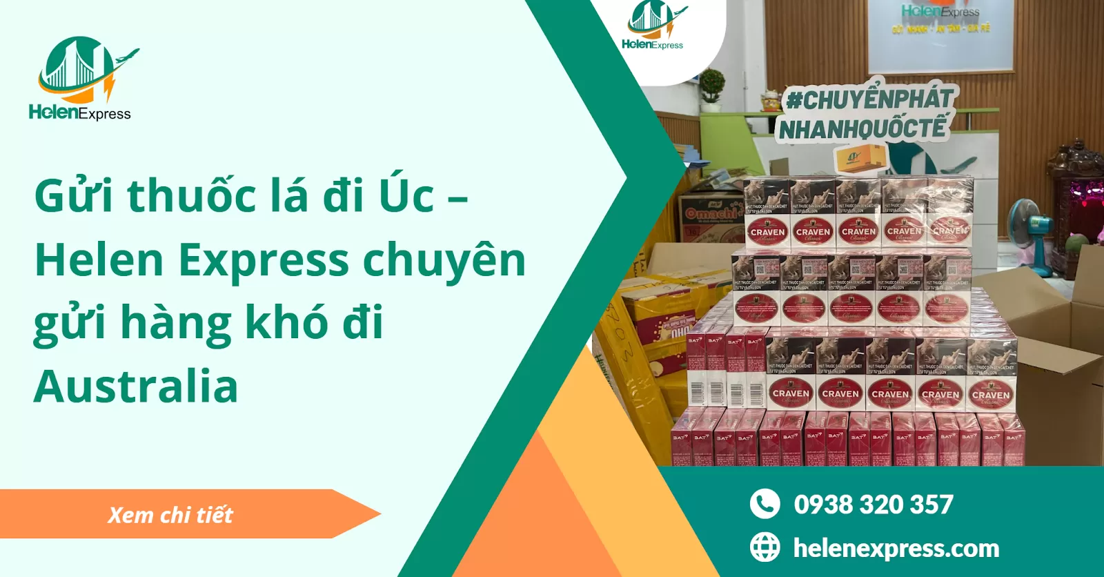Gửi thuốc lá đi Úc – Helen Express chuyên gửi hàng khó đi Australia