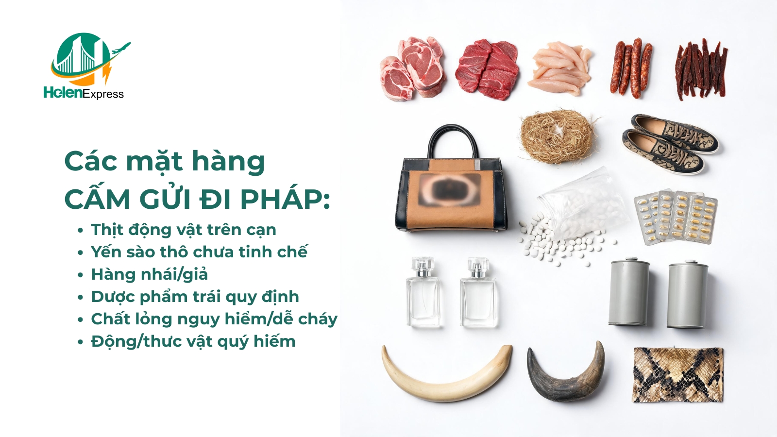 hàng cấm gửi vào pháp
