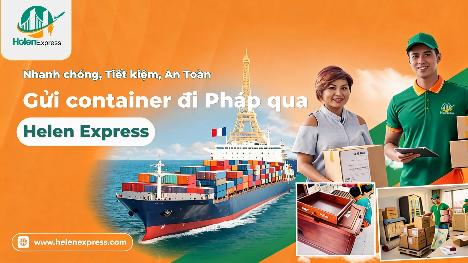 gửi container đi pháp qua helen express an toàn tiết kiệm