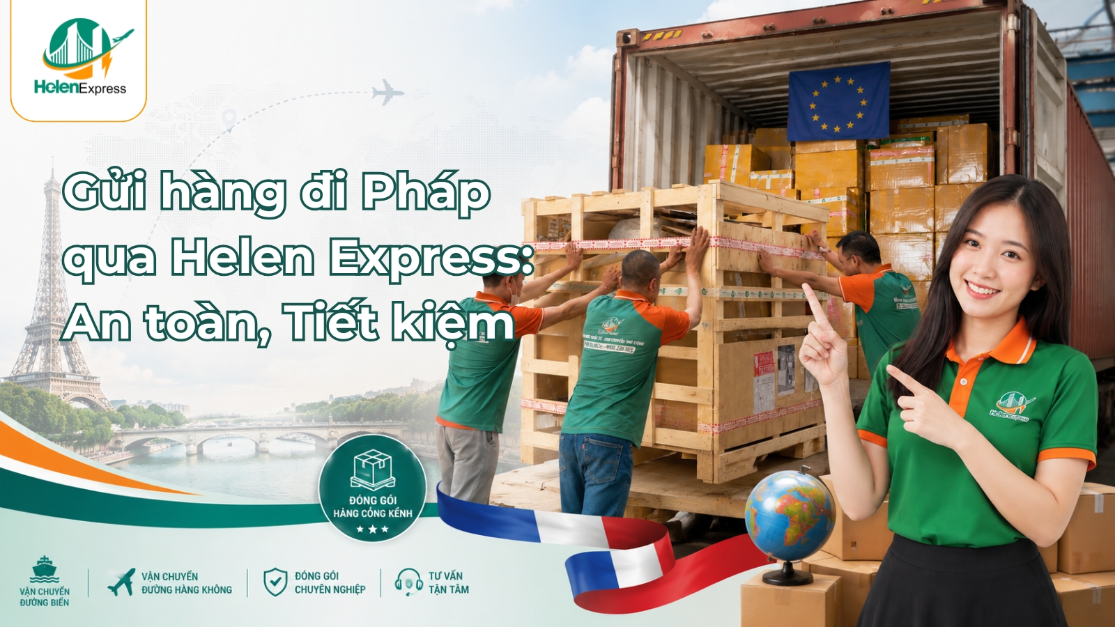 cách gửi hàng đi pháp an toàn tiết kiệm