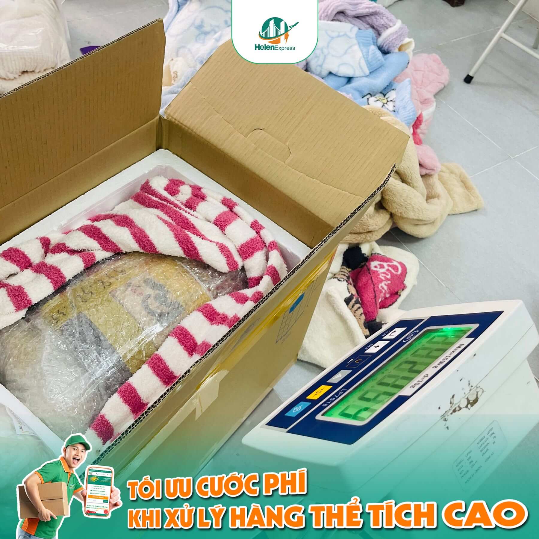 Helen Express xử l&yacute; kiện h&agrave;ng gửi sang Mỹ