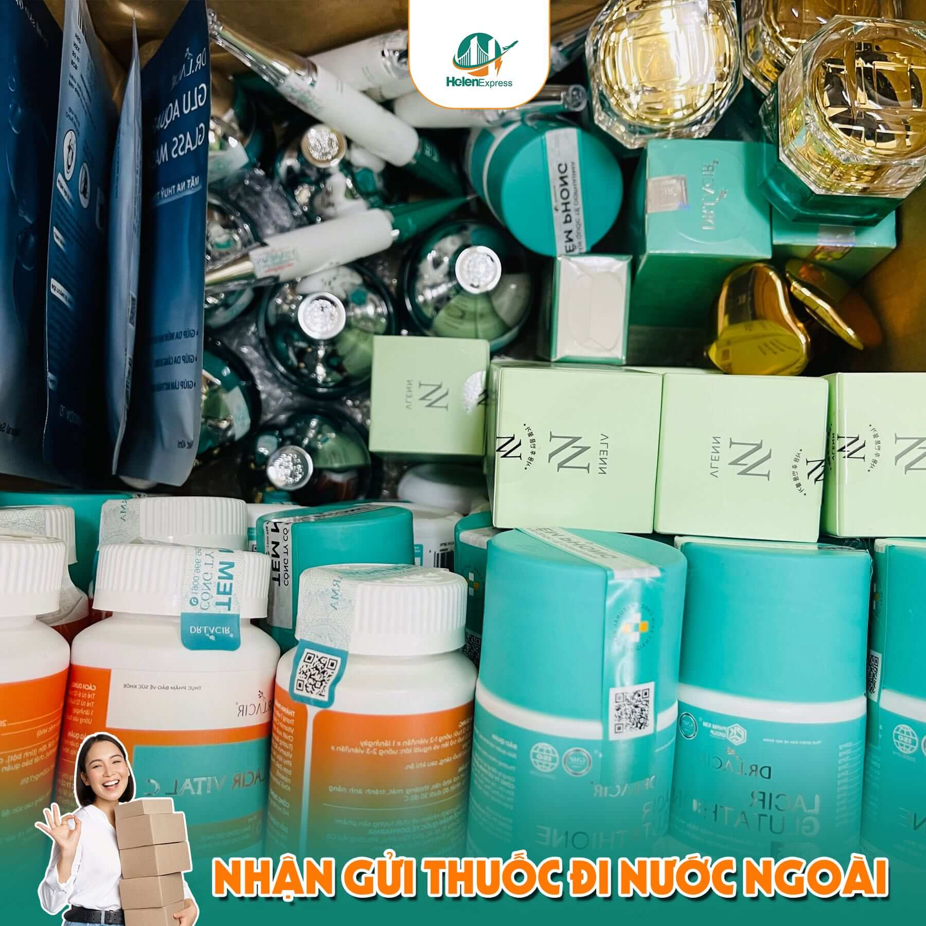 H&agrave;ng h&oacute;a gửi từ TPHCM sang Mỹ tại Helen Express