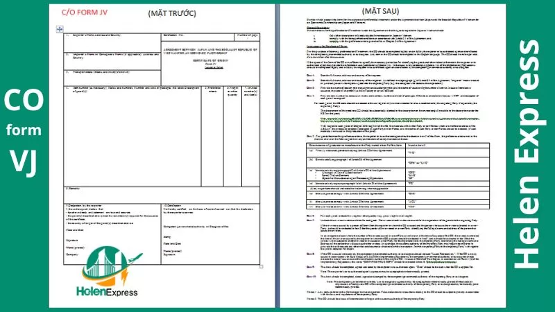 Hướng dẫn xin CO form VJ xuất khẩu hàng hóa đi Nhật