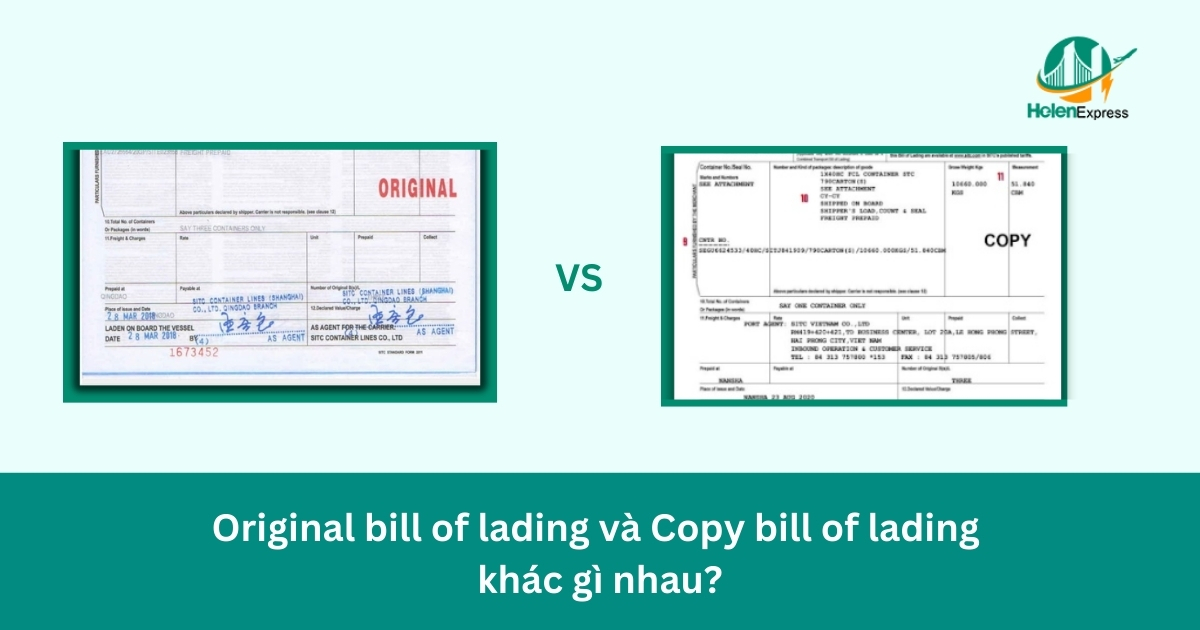 Original bill of lading và Copy bill of lading khác gì nhau?