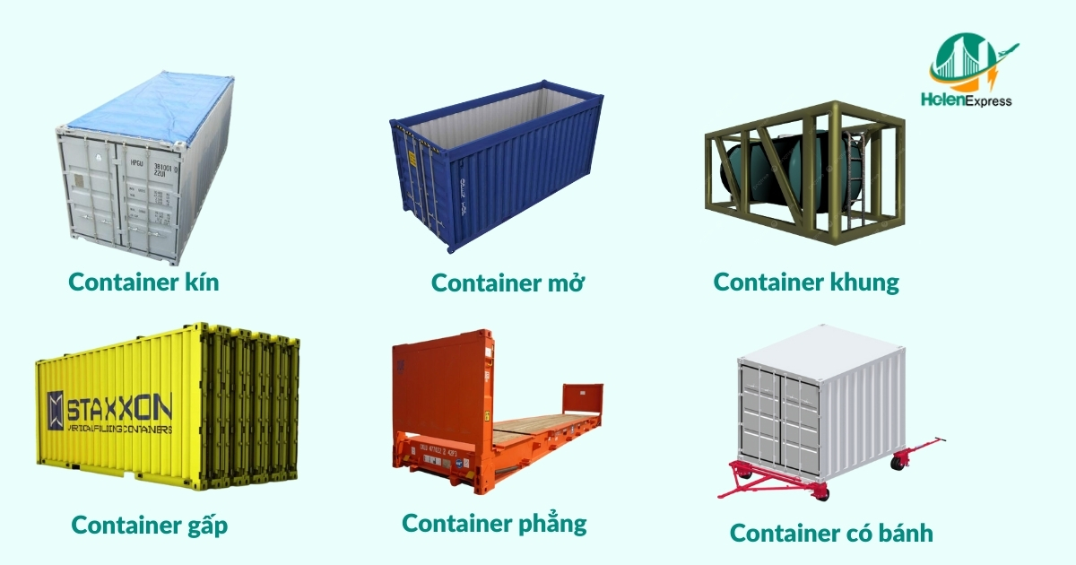 Phân loại container theo kết cấu