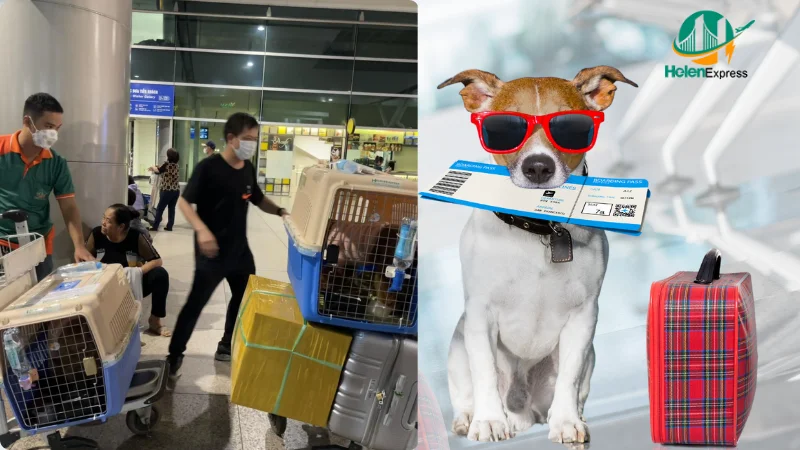 Hướng dẫn mua vé máy bay cho chó đi Mỹ nhanh, đơn giản